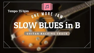 Slow Blues guitar backing track in B