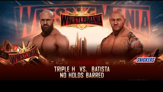 Batista Vs Triple H - No Holds Barred Match WrestleMania 35 | WWE2K20 Gameplay!!