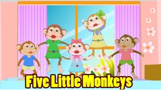 Five Little Monkeys Jumping On The Bed with Lyrics - Kids Songs Nursery Rhymes by EFlashApps