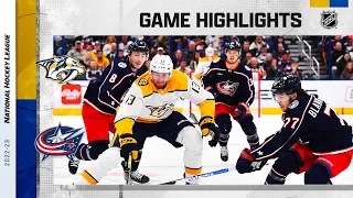 Predators @ Blue Jackets 10/20 | NHL Highlights 2022