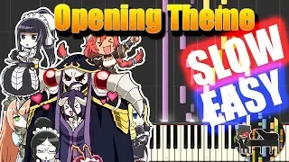 SLOW EASY Opening Theme (Voracity) - Overlord Season 3 [Piano Tutorial] (Synthesia) HD Cover