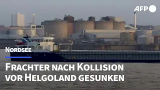 Frachtschiff sinkt nach Kollision in der Nordsee | AFP