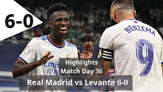 Real Madrid vs Levante 6-0 Highlights | real madrid vs levante full match | Full HD Match Day 36