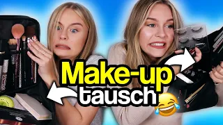 Meine SCHWESTER und ICH tauschen unser MAKE-UP 😳  | Dagi Bee