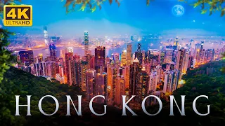 Hong Kong  in 4K ULTRA HD. CHINA  -  Relaxation Music.