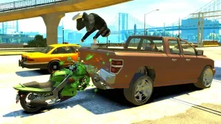 Motorcycle Crashes - GTA 4 (Euphoria Physics/Ragdolls)