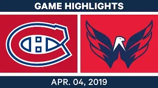 NHL Game Highlights | Canadiens vs. Capitals – April 04, 2019