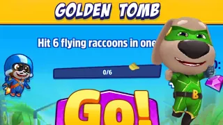 Golden Tomb Hit 6 Flying Raccoons Talking Tom Hero Dash Special Event. #shorts #herodash #agc