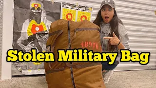 STOLEN MILITARY BAG I Bought Abandoned Storage Unit Locker Opening Mystery Boxes Storage