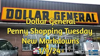 Dollar General Penny Shopping Tuesday New Markdowns 1/9/24 #dollargeneral  #pennyshopping  #markdown