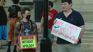 Abortion rights advocates call for abolition of Supreme Court at Cincinnati rally