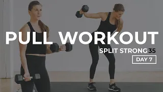 35-Minute PULL Workout (Back + Biceps + Cardio) | SplitStrong 35 DAY 7 🔥