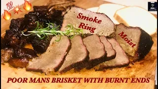 PIT BOSS PELLET SMOKER POOR MANS BRISKET WITH BURNT ENDS | HOW TO MAKE CHUCK ROAST BRISKET STYLE