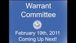 Milton Warrant Committee - February 19th, 2011