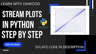 Stream plot in python  | In matplotlib Python | Full  Tutorial