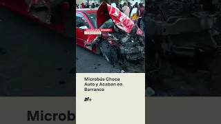 Accidente en Naucalpan hoy: Microbús y auto terminan en barranca tras choque