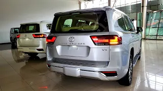 New Land Cruiser 2022 VX in silver and white color