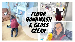 Clean With Me | Hand wash Floor & Glass Clean | Kate Berry