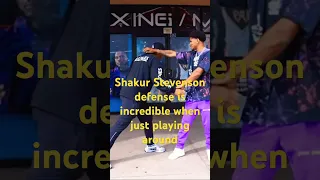 Shakur Stevenson shows Wallo his defense.