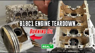 B18C1 Engine Teardown: Investigating Oil Burning Problem | What to Look for in a Worn Out Engine