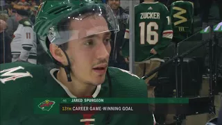 Wild's Spurgeon after scoring game-winning OT goal