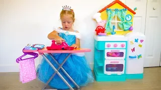 Princess Cinderella Cleaning Up from baby dolls