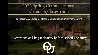 Spring 2022 Commencement; Saturday, April 30, 2022, 9am EDT/13:00 UTC