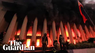 Huge fire rips through historic post office building in Manila