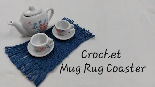 Crochet Mug Rug Coaster #coaster #table mat #mat