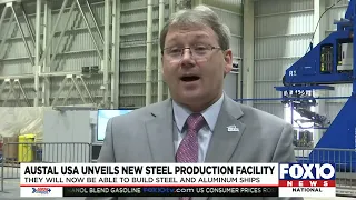 Shipbuilder Austal USA celebrates opening of steel manufacturing line