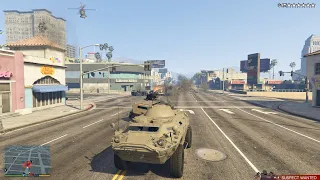 GTA V APC Tank Rampage + Six Star Wanted Level Escaped(RDE 3.1.7)