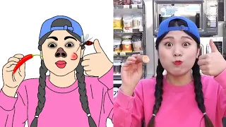 먹방 Mukbang Fire Spicy Noodle Tteokbokki 불닭볶음면 떡볶이 TV 속 편의점 음식 먹방 도나 Dona 도나 Drawing Memes (part 3)