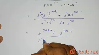 Simplify :(3xx27^(n+1)+9xx3^(3n-1))/(8xx3^(3n)-5xx27^(n)) | 9 | INDICES [EXPONENTS] | MATHS | IC...