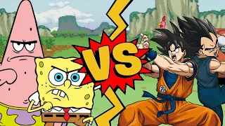 M.U.G.E.N. Battles | Patrick/SpongeBob vs Goku/Vegeta | SpongeBob SquarePants vs Dragon Ball Z