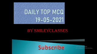 19th May 2021 current Affairs | Daily current affairs | Current affairs in Hindi-English | Top MCQ