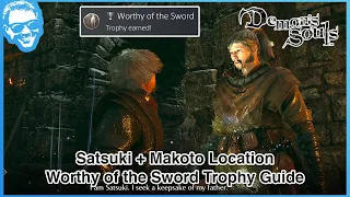 Worthy of the Sword Trophy Guide - Satsuki and Magic Sword Makoto Demon's Souls Remake [4k HDR]