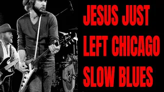 Jesus Left Chicago Jam ZZ Top Style Slow Blues Backing Track