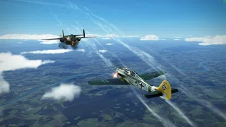 IL-2: Great Battles: Navigating to a fight in my Fw 190D-9 in the Combat Box server.