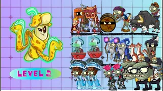 Pvz2 Mod Challenge - Only Electric Peel level 2 vs. 1000 Random Zombies Attack. Can This Plant Win?