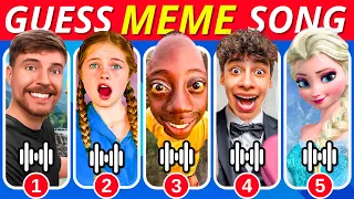 GUESS MEME & WHO'S SINGING 🎤🎵 🔥 #1| Lay Lay, King Ferran, Salish Matter, MrBeast, Elsa, Tenge Song