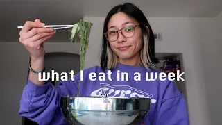 what I eat in a week 🥘 realistic, working 9-5, easy asian meals, lazy but healthy | food diaries