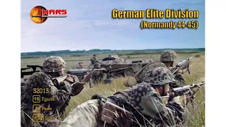 Unboxing MARS FIGURES 32013 German Elite Division (Normandy 44-45) (15 Figures) 1/32, Plastic Models