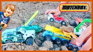 Mini Diggers and Trucks Playing in the Dirt