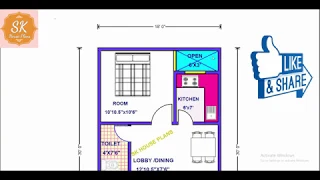 HOUSE PLAN 18' X 30’ / 540 SQ.FT / 60 SQ.YDS / 50 SQ.M / (4K)