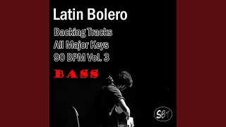 Latin Bolero Bass Guitar Backing Track in A Major, 90 BPM, Vol. 3