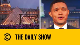 France Celebrate Macron's Win With A Rave At The Louvre | The Daily Show with Trevor Noah