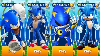 Sonic Dash - Metal Sonic and Movie Sonic vs Sonic Dash 2:Sonic Boom - All Fully Upgraded - Run