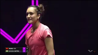 Wang Yidi vs Manika Batra  lucky point