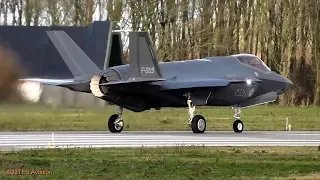 [4K] R.Netherlands AF F-35A F-009 Takeoff Leeuwarden AB (EHLW)