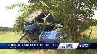 Tractor Overturns on Springridge Road